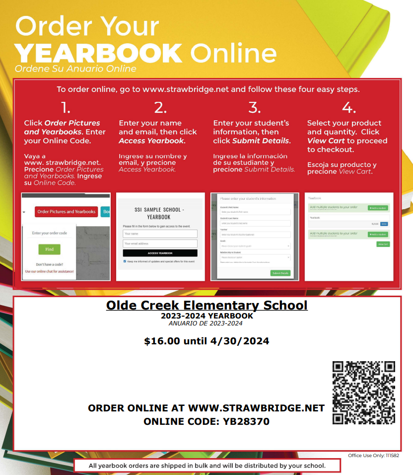 Photo of Yearbook ordering information