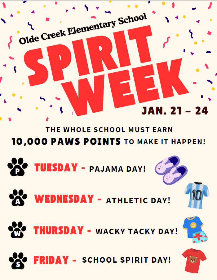 spirit week flyer