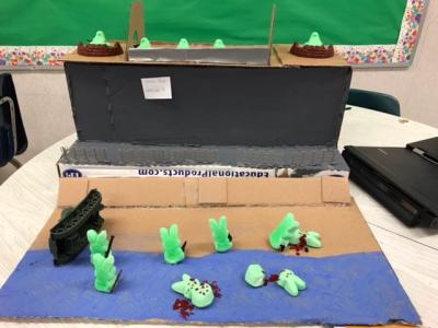 photo of student made peeps in history project