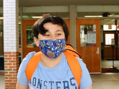 Photo of student wearing a mask