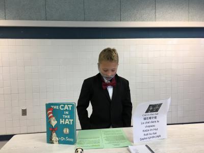 Photo of students for the wax museum