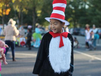 students dressed as book characters