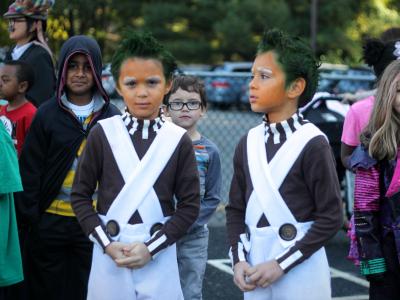 students dressed as book characters