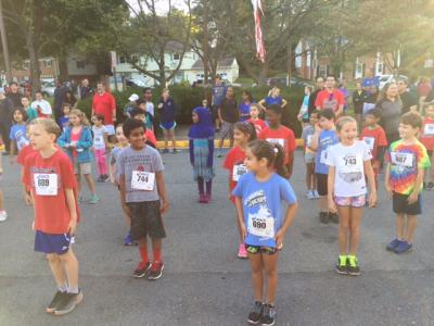 Photo of Olde Creek Students during Laps for Learning