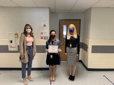 photo of Catherine Ly and administrators